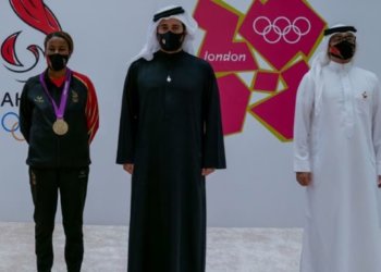 HH Shaikh Khalid crowns Bahraini athlete with Olympic gold medal