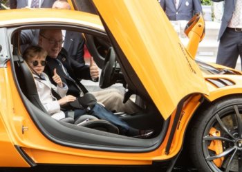 Prince Albert II of Monaco drives the all-new McLaren Artura