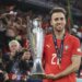 Diogo Jota with the UEFA Nations League Trophy