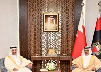 HE Interior Minister Receives Bahrain Ambassador to United States